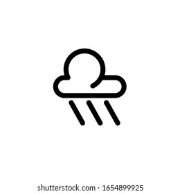 Rain icon. Line design template. Vector illustration