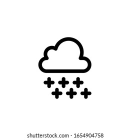 Icono de lluvia. Plantilla de diseño de línea. Ilustración del vector