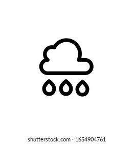 Rain icon. Line design template. Vector illustration