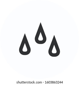 Rain icon, line drop symbol vector design. Great for mobile app, web design, banner, infographic, etc