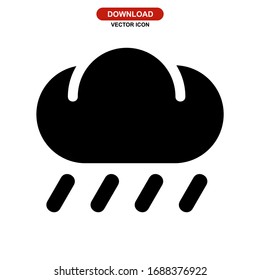icono de lluvia o logotipo símbolo de signo aislado ilustración vectorial - iconos vectoriales de estilo negro de alta calidad
