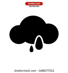 Regensymbol oder Logo einzeln auf Zeichen, Vektorgrafik - hochwertige Vektorsymbole in schwarzem Stil
