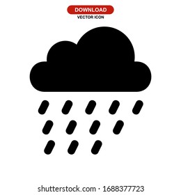 rain icon or logo isolated sign symbol vector illustration - high quality black style vector icons
