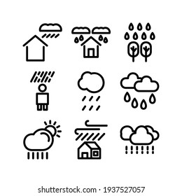 rain icon or logo isolated sign symbol vector illustration - Collection of high quality black style vector icons
