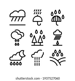 rain icon or logo isolated sign symbol vector illustration - Collection of high quality black style vector icons
