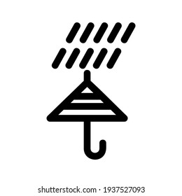 icono de lluvia o logotipo símbolo de signo aislado ilustración vectorial - iconos vectoriales de estilo negro de alta calidad

