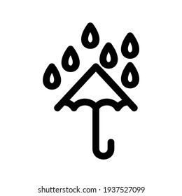 icono de lluvia o logotipo símbolo de signo aislado ilustración vectorial - iconos vectoriales de estilo negro de alta calidad

