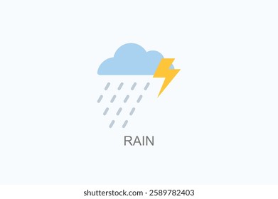 Rain Icon Or Logo Isolated Vector Illustration