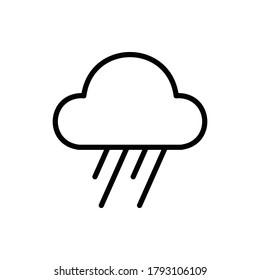 Rain Icon Logo Vector Isolated. Nature and Weather Icon Set. Editable Stroke and Pixel Perfect.