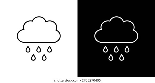 Diseños de logotipos de iconos de lluvia. conjunto de diseño de iconos modernos