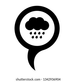 rain icon and map pin. logo concept. Designed for your web site design, logo, app, UI