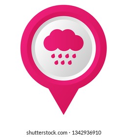 rain icon and map pin. logo concept. Designed for your web site design, logo, app, UI