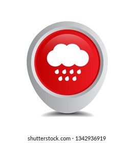 rain icon and map pin. logo concept. Designed for your web site design, logo, app, UI