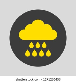 Rain icon on gray background. Vector illustration
