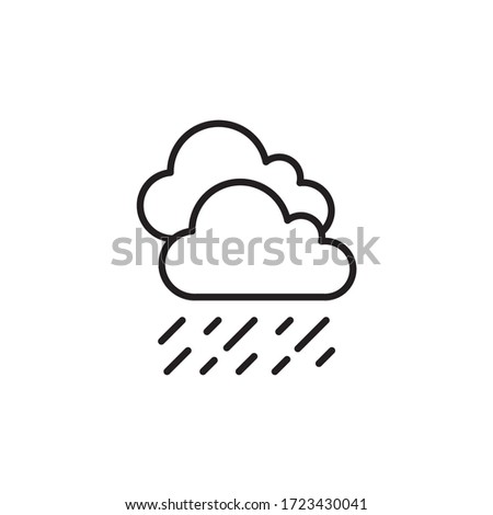 rain icon outline design vector. nature icon isolated on white background