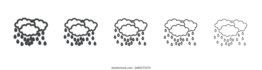 Vektorsymbol mit Regensymbol