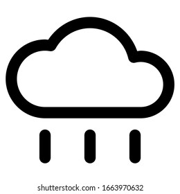 rain icon with outline style. Suitable for website design, logo, app and ui.