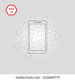 Rain. Icon protection from moisture. Vector illustration