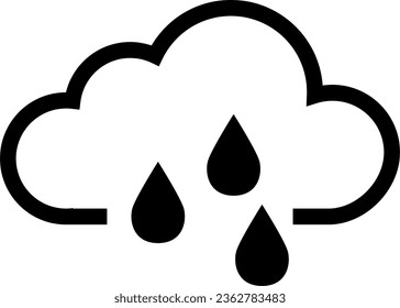 Rain Icon, Rainfall Icon, Cloud Icon