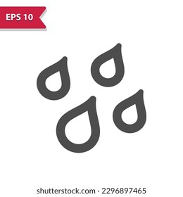 Rain Icon - Raining, Raindrop, Drops, Droplets, Waterdrop, Water Drops, Weather. Professional, pixel perfect vector icon.