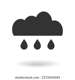 Icono de lluvia. Ilustración vectorial de elemento de agua lluviosa.