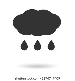 Icono de lluvia. Ilustración vectorial de elemento de agua lluviosa.