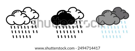 The Rain icon represents precipitation in the form of droplets falling from the sky. It symbolizes renewal, water cycles, and weather patterns.