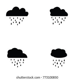 rain icon set