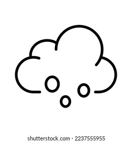 Rain icon set. rising rain, bad weather, sky, cloud, snow, ice, low temperature, weather protection. Weather concept. Vector line icon on white background