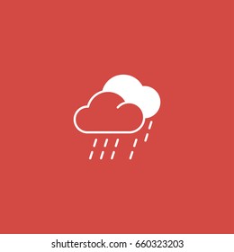rain icon. sign design. red background