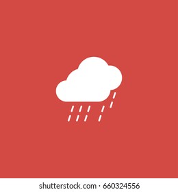 rain icon. sign design. red background