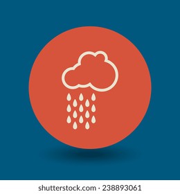 Rain icon or sign, vector illustration