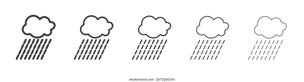 rain icon simple illustration collection symbol