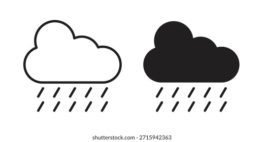 Icono de lluvia en formato de Vector moderno simple. Paquete de iconos EPS