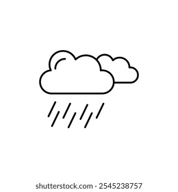 Conjunto de Arte vectorial de línea delgada individual Rain Icon