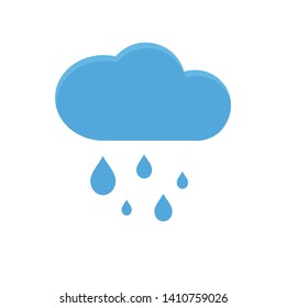 Rain Icon Sky filled with cartoon clouds