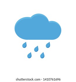Rain Icon Sky filled with cartoon clouds