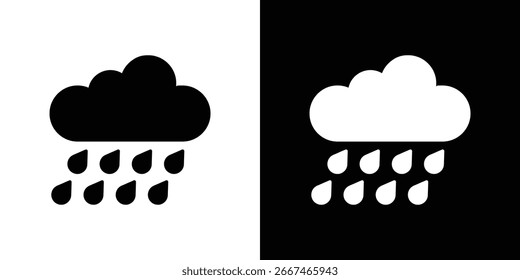 Icono de lluvia símbolo colección. Vector plano ilustración de stock.