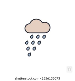 rain icon. rain Symbol sign for mobile concept and web design. Vector icon, Logo illustration, Vector graphics
