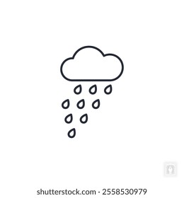 rain icon. rain Symbol sign for mobile concept and web design. Vector icon, Logo illustration, Vector graphics