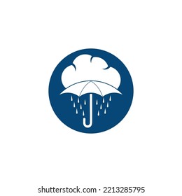 Plantilla De Vector De Símbolo Y Icono De Lluvia
