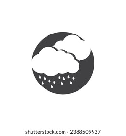 Rain icon and symbol vector template illustration