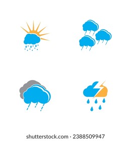 Regen-Symbol und Vektorgrafik-Vektorgrafik