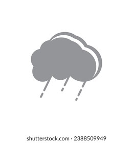 Icono de lluvia e ilustración de la plantilla del vector de símbolo