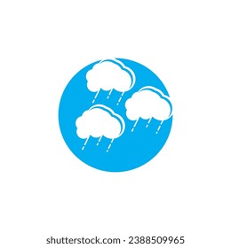 Rain icon and symbol vector template illustration