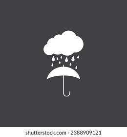 Rain icon and symbol vector template illustration