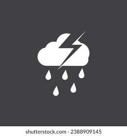 Rain icon and symbol vector template illustration