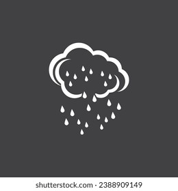 Rain icon and symbol vector template illustration