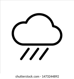 Rain icon. Symbol of Weather icon with trendy flat line style icon for web, logo, app, UI design. isolated on white background. vector illustration eps 10