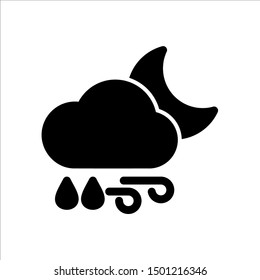 Rain icon. Symbol of Weather icon with trendy flat line style icon for web, logo, app, UI design. isolated on white background. vector illustration eps 10